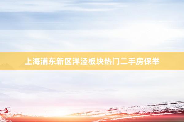上海浦东新区洋泾板块热门二手房保举